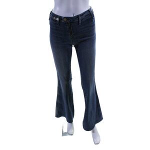 McGuire Womens Cotton Denim Three Pocket Mid-Rise Flared Jeans Blue Size 24